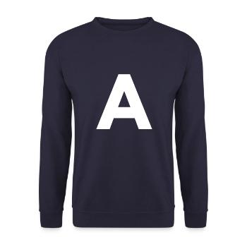 A - Unisex Pullover - Navy - Vorne - Alina (178cm) & Michal (187cm)