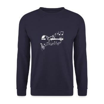Notes musicales Musique Musiciens Clés de notes - Sweat-shirt Unisexe - marine - Devant - Alina (178cm) & Michal (187cm)