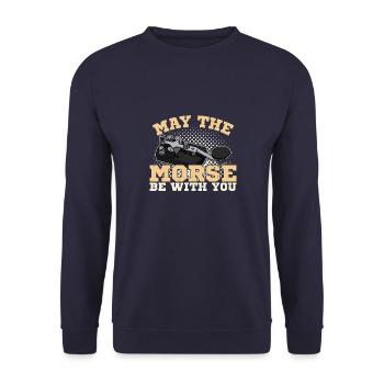 Mortier Radio Radioamateur Radio Morse - Sweat-shirt Unisexe - marine - Devant - Alina (178cm) & Michal (187cm)