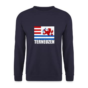 Niederlande Amsterdam Holzschuh Urlaub Reise - Unisex Pullover - Navy - Vorne - Alina (178cm) & Michal (187cm)