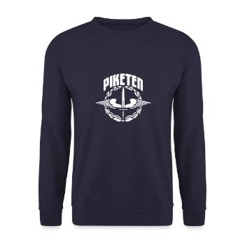 Schweden Nationalfarben Herkunft Flagge - Unisex Pullover - Navy - Vorne - Alina (178cm) & Michal (187cm)
