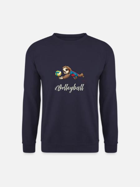 Volleyball Faultier Frauen Männer - Liebe - Unisex Pullover - Navy