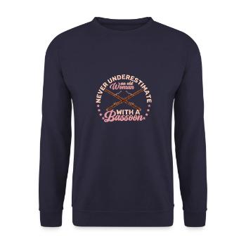 Orchester Musik Musiker Fagott Bassoon - Unisex Pullover - Navy - Vorne - Alina (178cm) & Michal (187cm)