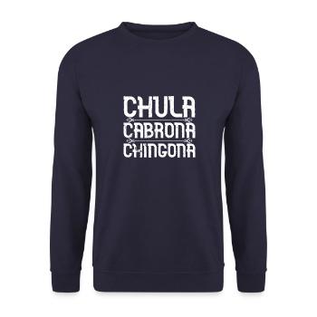 Mexiko Flagge Nationalfarben Mexikaner Reise - Unisex Pullover - Navy - Vorne - Alina (178cm) & Michal (187cm)
