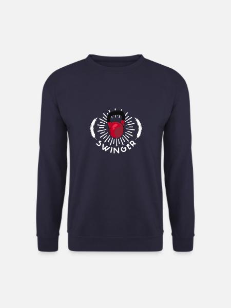Kettlebell Gym Muskelaufbau Training Fitness - Unisex Pullover - Navy