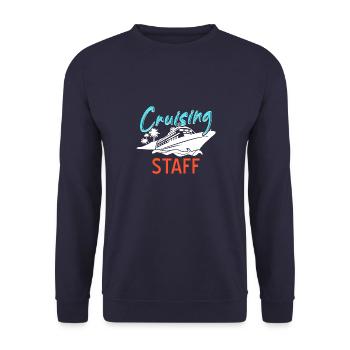 Kreuzfahrt Kreuzfahrtschiff Cruise Vintage Cruiser - Unisex Pullover - Navy - Vorne - Alina (178cm) & Michal (187cm)