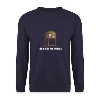 Birding Vogelbeobachtung Ornithologe Vogelliebhabe - Unisex Pullover - Navy - Vorne - Alina (178cm) & Michal (187cm)
