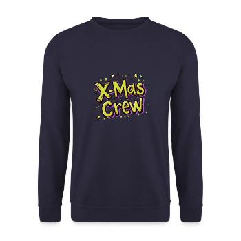Fête de Noël de l’équipage de Noël - Sweat-shirt Unisexe - marine - Devant - Alina (178cm) & Michal (187cm)
