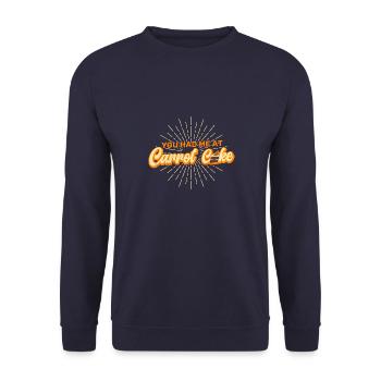 Pâtisserie Gâteau aux carottes Recette Dessert - Sweat-shirt Unisexe - marine - Devant - Alina (178cm) & Michal (187cm)
