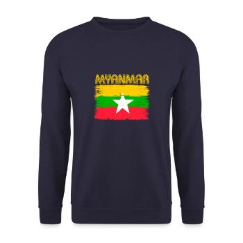Birma Birmanisch Myanmar Asien Tourist Reise - Unisex Pullover - Navy - Vorne - Alina (178cm) & Michal (187cm)