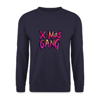 Dicton de Noël X-Mas Gear - Sweat-shirt Unisexe - marine - Devant - Alina (178cm) & Michal (187cm)
