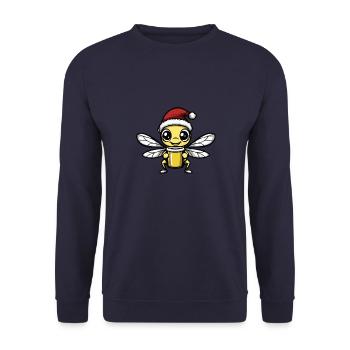 Libellule Bière de Noël Drôle - Sweat-shirt Unisexe - marine - Devant - Alina (178cm) & Michal (187cm)