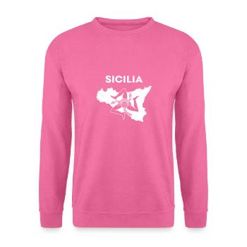 Sicilia Karte Palermo Italienisch Wappen Sizilien - Unisex Pullover - Pink - Vorne