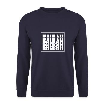 Balkan Holiday Travel Croatia Serbia Fry - Unisex Sweatshirt - navy - Front - Alina (178cm) & Michal (187cm)