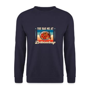 Bibimbap Rice Scrambled Eggs Asian Gerischt Korea Kimc - Unisex Sweatshirt - navy - Front - Alina (178cm) & Michal (187cm)