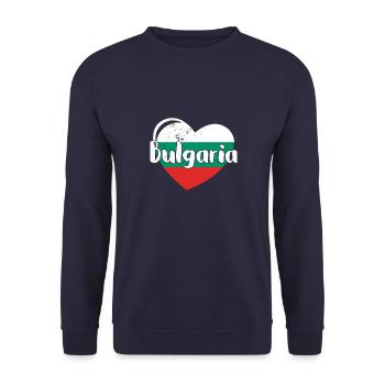 Bulgaria National Flag Balkan Sofia Holiday - Unisex Sweatshirt - navy - Front - Alina (178cm) & Michal (187cm)