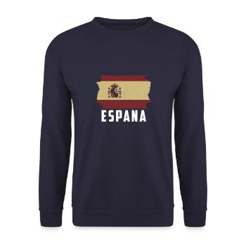 Spanien Souvenir Herkunft National Flagge - Unisex Pullover - Navy - Vorne - Alina (178cm) & Michal (187cm)