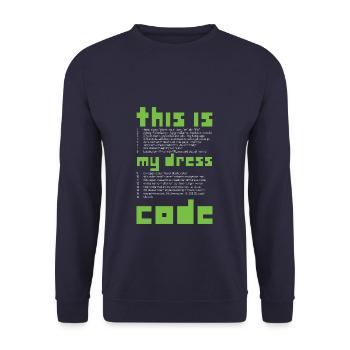 This is my Dress Coder Coder Programming - Unisex Sweatshirt - navy - Front - Alina (178cm) & Michal (187cm)