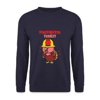 Pompier Turquie Thanksgiving - Sweat-shirt Unisexe - marine - Devant - Alina (178cm) & Michal (187cm)