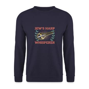 Qopuz Maultrommel Jew's Harp Klassik Musik - Unisex Pullover - Navy - Vorne - Alina (178cm) & Michal (187cm)