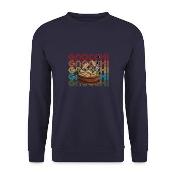 Gnocchi Nudeln Pasta Gericht Italien Chefkoch - Unisex Pullover - Navy - Vorne - Alina (178cm) & Michal (187cm)