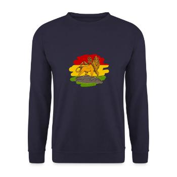 Afrika Jerusalem Löwe von Juda Judah Christentum - Unisex Pullover - Navy - Vorne - Alina (178cm) & Michal (187cm)