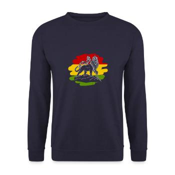 Afrika Jerusalem Löwe von Juda Judah Christentum - Unisex Pullover - Navy - Vorne - Alina (178cm) & Michal (187cm)