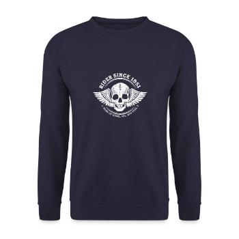 Cycliste depuis 1951 - 74 ans de routes ouvertes et - Sweat-shirt Unisexe - marine - Devant - Alina (178cm) & Michal (187cm)