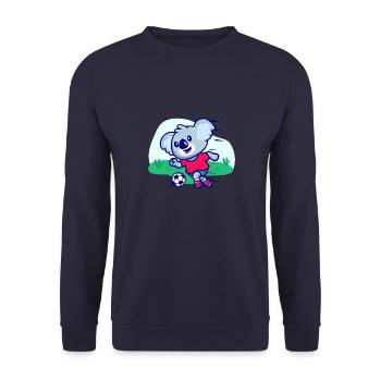Football Kids Koala I funny animals | sport - Unisex Sweatshirt - navy - Front - Alina (178cm) & Michal (187cm)