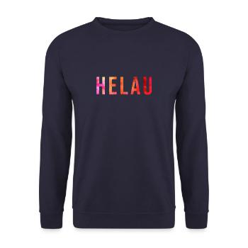 Helau - Unisex Pullover - Navy - Vorne - Alina (178cm) & Michal (187cm)