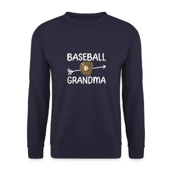 Handschuhe Catcher Ball Baseball USA Spruch - Unisex Pullover - Navy - Vorne - Alina (178cm) & Michal (187cm)