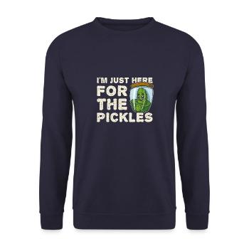 Cornichons Fruit Marinage Concombres Jardin fruitier - Sweat-shirt Unisexe - marine - Devant - Alina (178cm) & Michal (187cm)