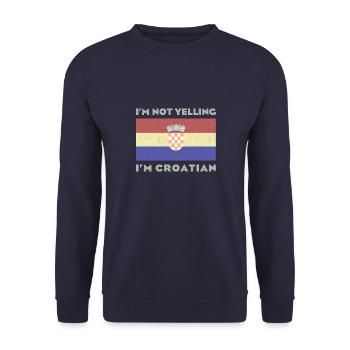 Croatie Origine patriotique Balkans SRFJ - Sweat-shirt Unisexe - marine - Devant - Alina (178cm) & Michal (187cm)
