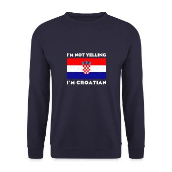 Croatia Patriotic Origin Balkan SRFJ - Unisex Sweatshirt - navy - Front - Alina (178cm) & Michal (187cm)