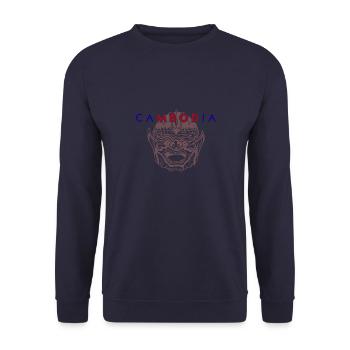 Cambodia Khmer Asia Travel Kampuchea - Unisex Sweatshirt - navy - Front - Alina (178cm) & Michal (187cm)
