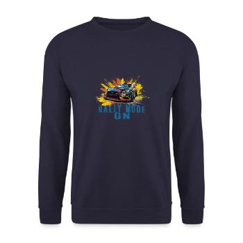 Rally Mode On - Unisex Sweatshirt - navy - Front - Alina (178cm) & Michal (187cm)