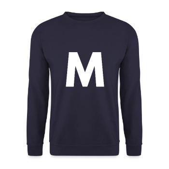 M - Unisex Pullover - Navy - Vorne - Alina (178cm) & Michal (187cm)