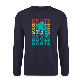 Skater Skateboard - Sweat-shirt Unisexe - marine - Devant - Alina (178cm) & Michal (187cm)