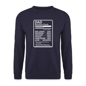 Father Nutritional Values - Unisex Sweatshirt - navy - Front - Alina (178cm) & Michal (187cm)