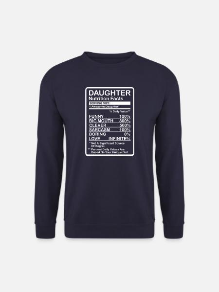 Daughter Nutritional Values - Unisex Sweatshirt - navy