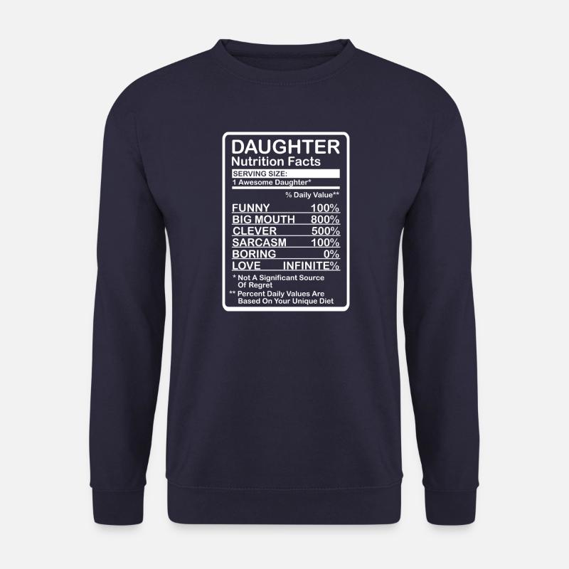 Daughter Nutritional Values - Unisex Sweatshirt - navy