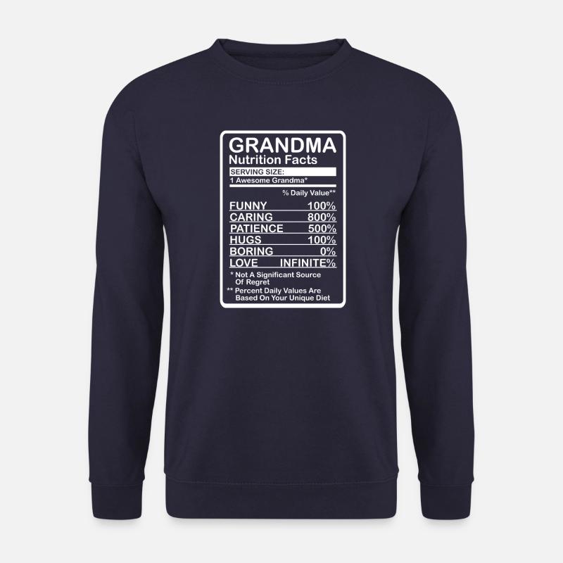 Grandma Nutritional Values - Unisex Sweatshirt - navy