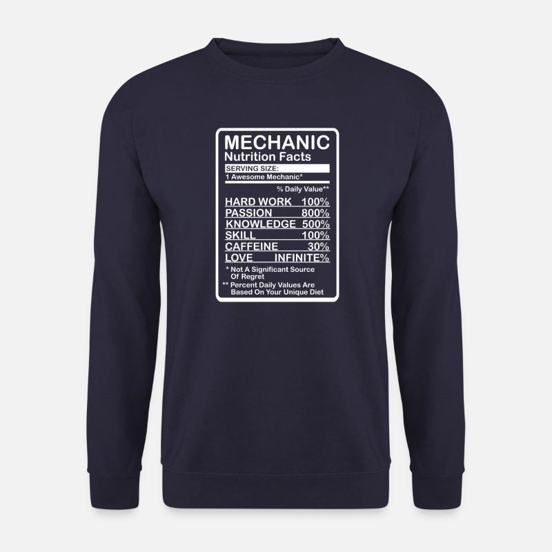 Mechanic Nutritional Information - Unisex Sweatshirt - navy