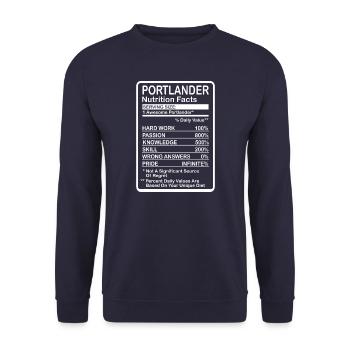 Portland - Unisex Pullover - Navy - Vorne - Alina (178cm) & Michal (187cm)