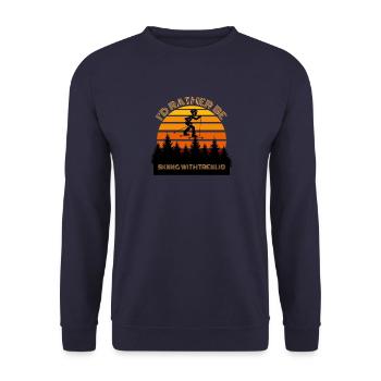 Online-Unternehmer | Arbeit von zu Hause aus - Unisex Pullover - Navy - Vorne - Alina (178cm) & Michal (187cm)