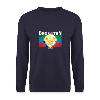 Dagestan Kaukasus Flagge Adler Region Reise - Unisex Pullover - Navy - Vorne - Alina (178cm) & Michal (187cm)