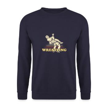 Kämpfer Wrestling Wrestler Suplex Ringertrikot - Unisex Pullover - Navy - Vorne - Alina (178cm) & Michal (187cm)