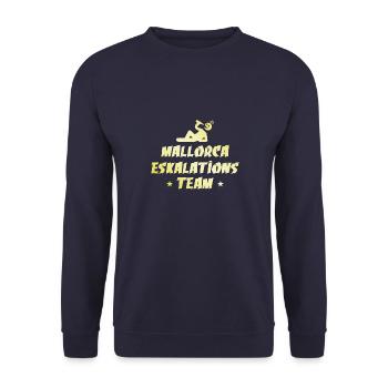 Mallorca Eskalation - Unisex Pullover - Navy - Vorne - Alina (178cm) & Michal (187cm)