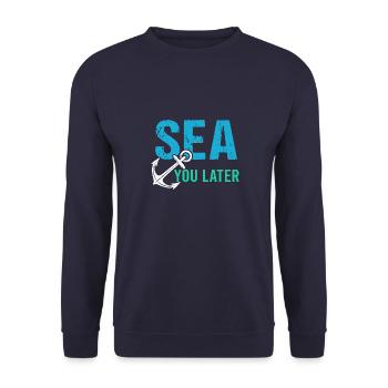 Kreuzfahrt Kreuzfahrtschiff Cruise Vintage Cruiser - Unisex Pullover - Navy - Vorne - Alina (178cm) & Michal (187cm)