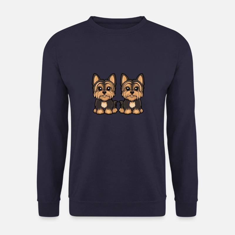 Yorkshire Terrier Dog Comic - Unisex Sweatshirt - navy